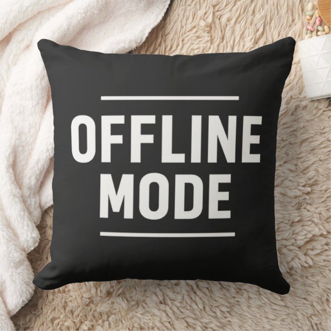 Almofada Camiseta de Tipografia Mínima no Modo OFFLINE (Cobertor)