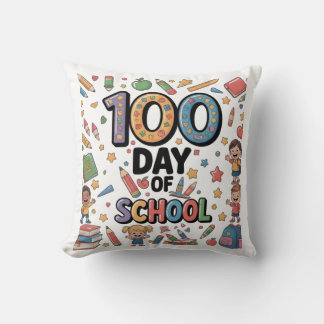 Almofada Camiseta Divertida do 100º Dia de Escola | Criança