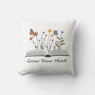 Almofada Camiseta do Livro Flor Cresça Sua Mente