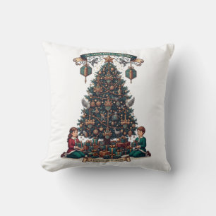Almofada Camiseta dos Doze Dias de Natal, Árvore de Present