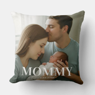Almofada camiseta feliz primeiro dia das mães colagem de fo