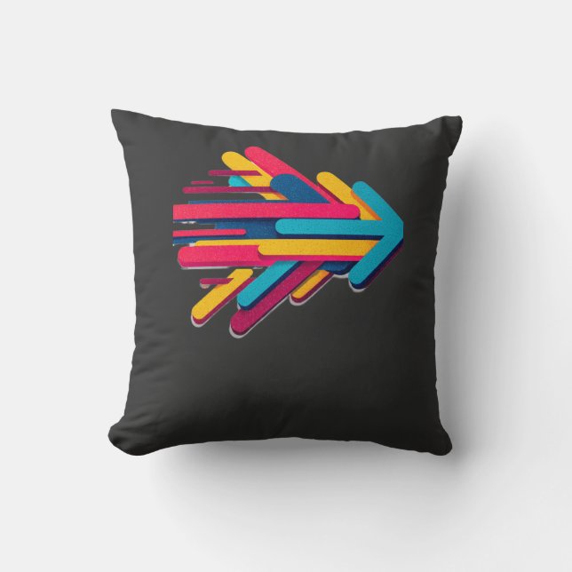 Almofada Camiseta Manga Longa Dynamic Abstract Arrow Speed  (Frente)