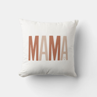 Almofada Camiseta Personalizada Boho MAMA Tom Terra Dia das