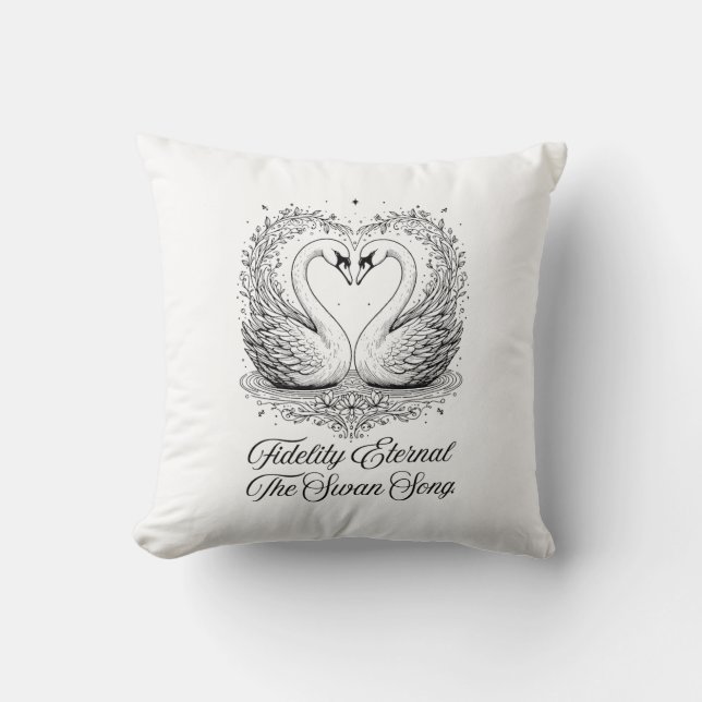 Almofada Camiseta Poetic Swan, Caneca (Frente)