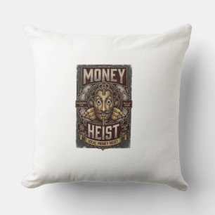 Almofada Camiseta Streetwear Máscara de Ouro Money Heist