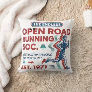 Almofada Camiseta Vintage Open Road Running Club Retro Runn
