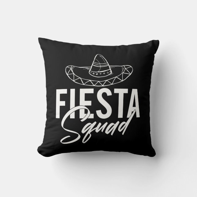 Almofada Camisetas de Despedida de Solteira Fiesta Squad, 2 (Frente)