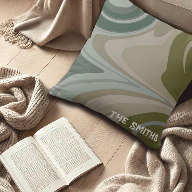 Almofada Camo Inspirou o Nome Personalizado Abstrato Modern (Criador carregado)