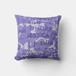 Almofada Camo Personalizado Nome Mais Curto Roxo
