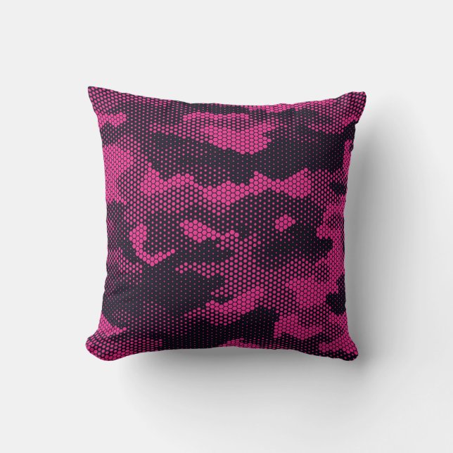 Almofada Camouflage hexagonal, fundo de textura militar (Frente)
