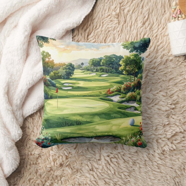 Almofada Campo de golfe e green de putting (Cobertor)