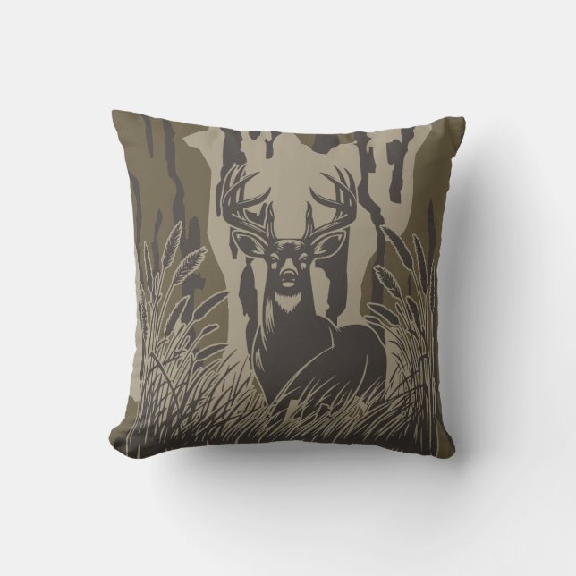 Almofada Camuflagem de terra baixa para caça de veado de ca (Frente)