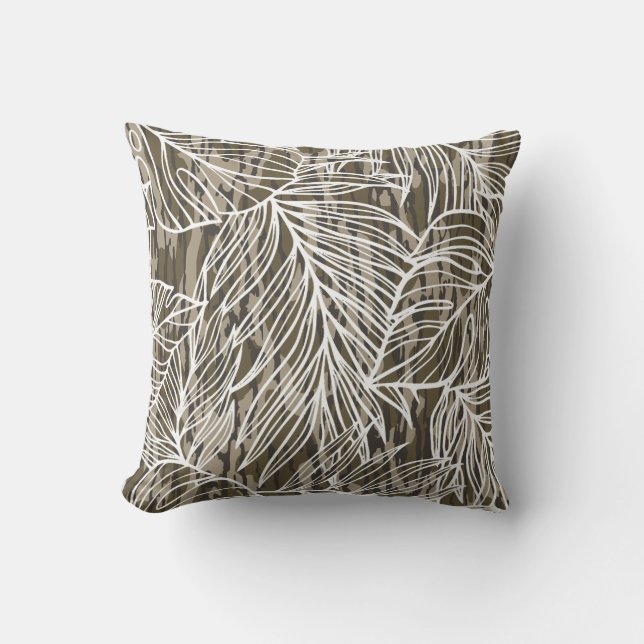 Almofada Camuflagem de Terrenos Baixos Botânicos Seamless (Frente)