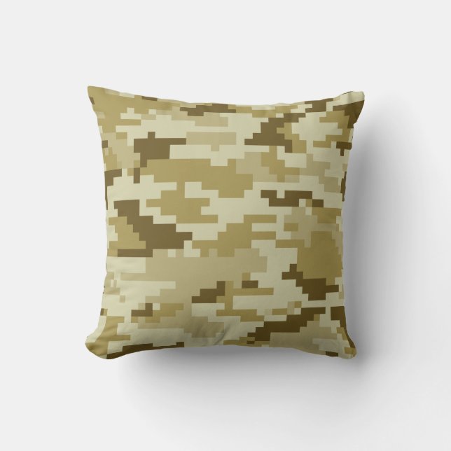 Almofada Camuflagem do deserto digital de 8 bits / Camuflag (Frente)