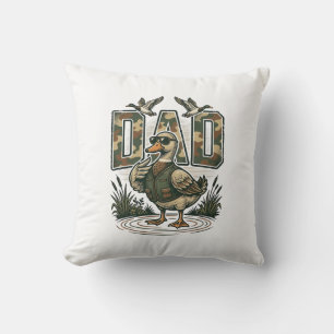 Almofada Camuflagem Papai Pato Desenho de Camiseta de Gravu