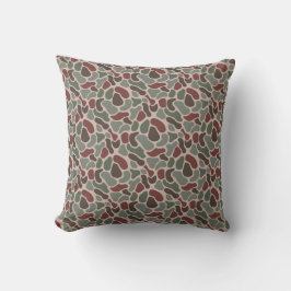Almofada Camuflagem retrô (vermelho verde)