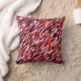 Almofada Camuflagem rosa fúcsia, laranja, preto e branco