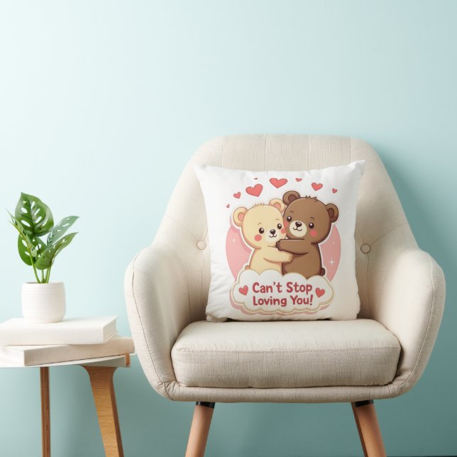 Almofada Can’t Stop Loving You Cute Valentine Pillow (Cadeira)