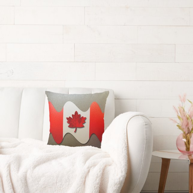 Almofada Canada Flag-Chrome por Shirley Taylor (Sofá)