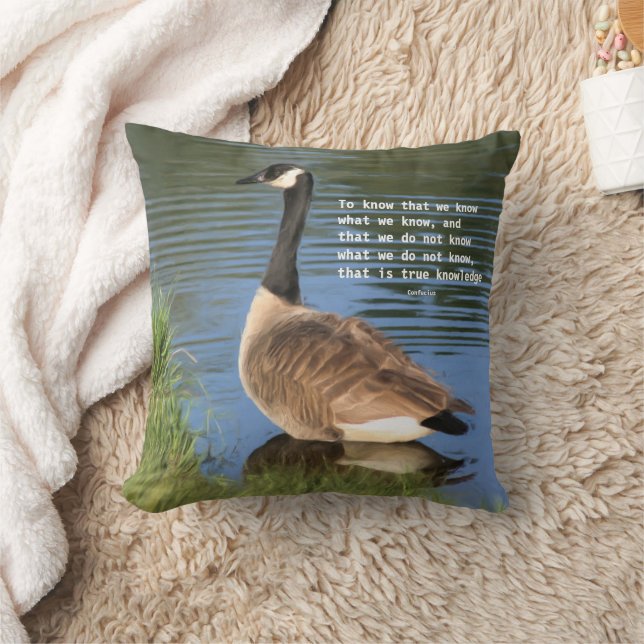 Almofada Canada Goose Confucius Knowledge Quote  (Cobertor)