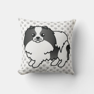 Almofada Canais e Canais de Cartoon Pomeranianos de Cor Par