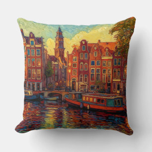 Almofada Canal Amsterdã guarda estilo van Gogh