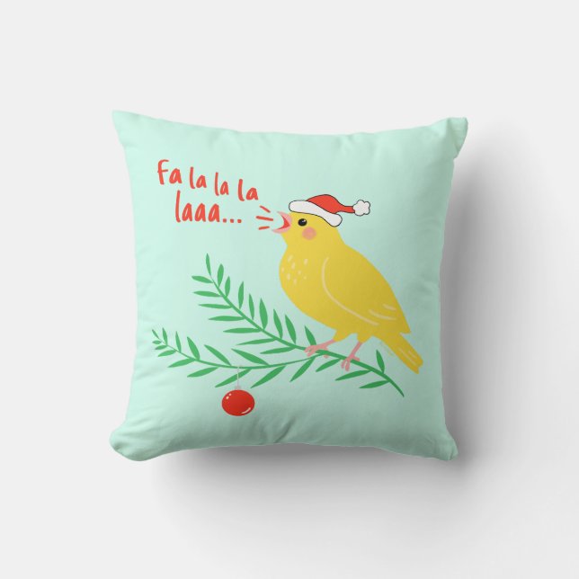 Almofada Canário Cantante de Natal (Frente)