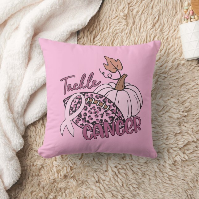 Almofada Cancer de Mama de Pumpkin de Futebol do Cancer (Cobertor)