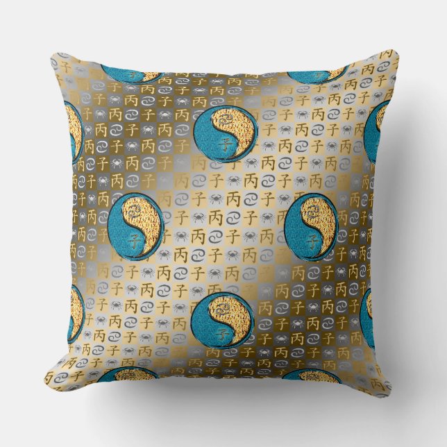 Almofada Câncer & Rato de Fogo (Frente)