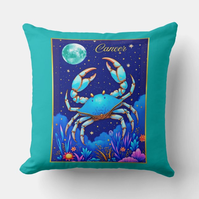 Almofada Cancer the Crab Zodiac Sign (Frente)