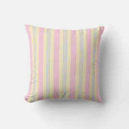 Almofada Candy Cane Stripes - Pastel Pink, Blue & Yellow