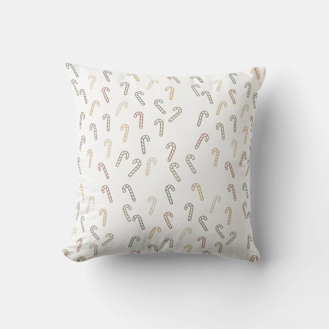 Almofada Candy Canes Minimal Scandi Christmas Design			 (Frente)