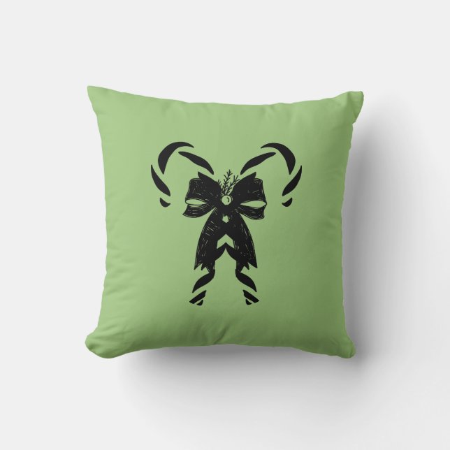 Almofada Candy Canes with Pine Needles & Bow (Frente)