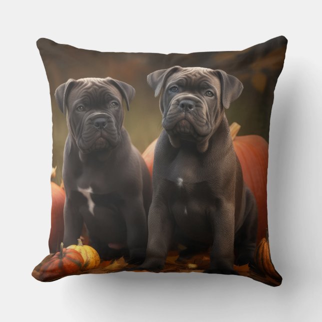Almofada Cane Corso Puppy Autumn Delight Pumpkin (Frente)
