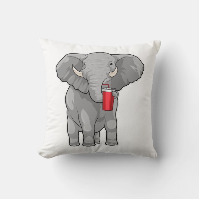 Almofada Caneca de Bebendo elefante (Frente)