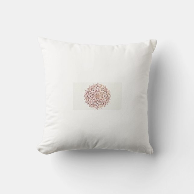 Almofada Caneca Mandala Botânica Dourada | Café Geométrico  (Frente)