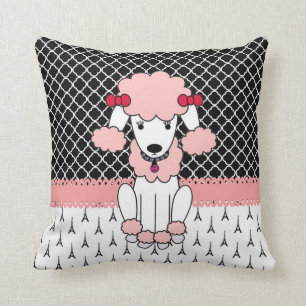 Almofada Caniche feminino feita sob encomenda retro de