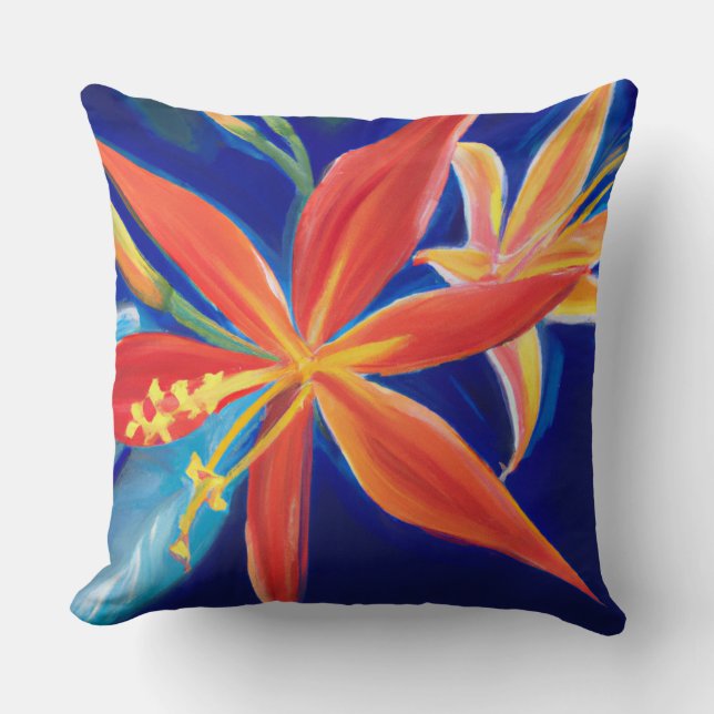 Almofada canna floral tropical (Frente)