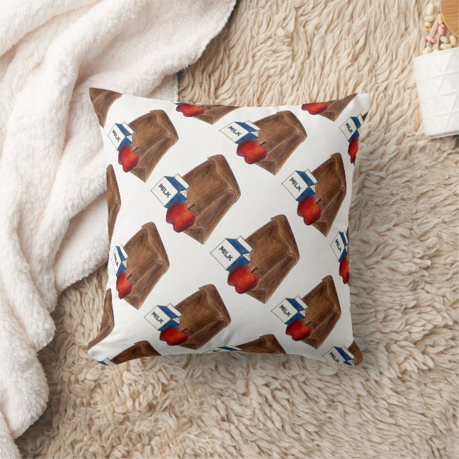 Almofada Canteiro do Almoço da Brown Bag School Teacher Gif (Cobertor)