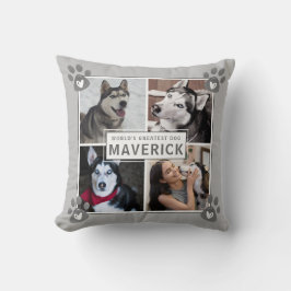 Almofada Cão 5 Colagem Fotográfica Via Imprimir Coração Gra