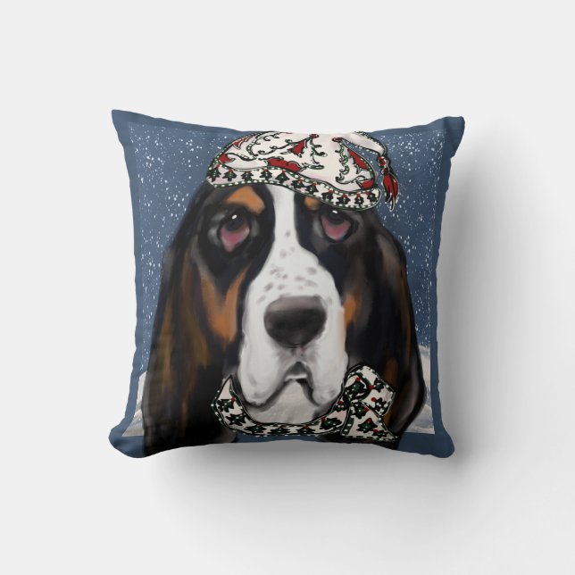 ALMOFADA CÃO BASSET  (Frente)