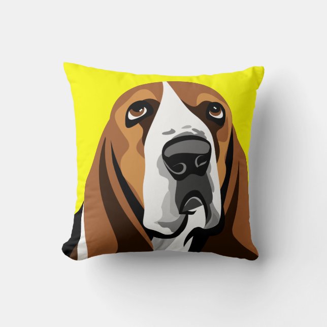 Almofada Cão Basset Hound (Frente)