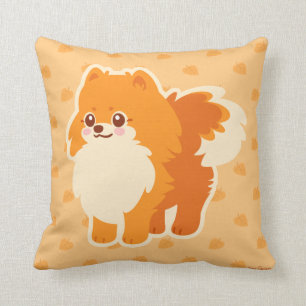 Almofada Cão bonito Kawaii Pomeranian