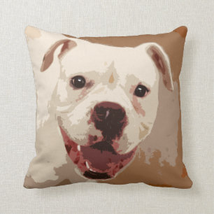 Almofada cão branco do pugilista