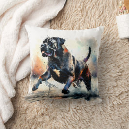 Almofada Cão Cane Corso em aquarela