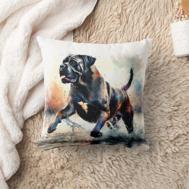 Almofada Cão Cane Corso em aquarela (Cobertor)