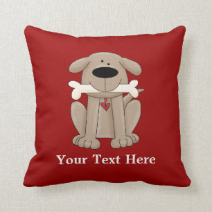 Almofada Cão com o osso (personalizado)