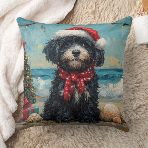 Almofada Cão de Água Português Natal Praia Vintage