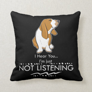 Almofada Cão de Basset Hound - ouça-se que você mim apen