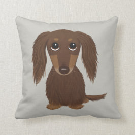 Almofada Cão de Dachshund Castanho-de-chocolate